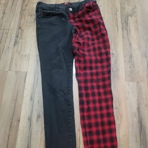 Royal bones split leg plaid pants punk sz 7